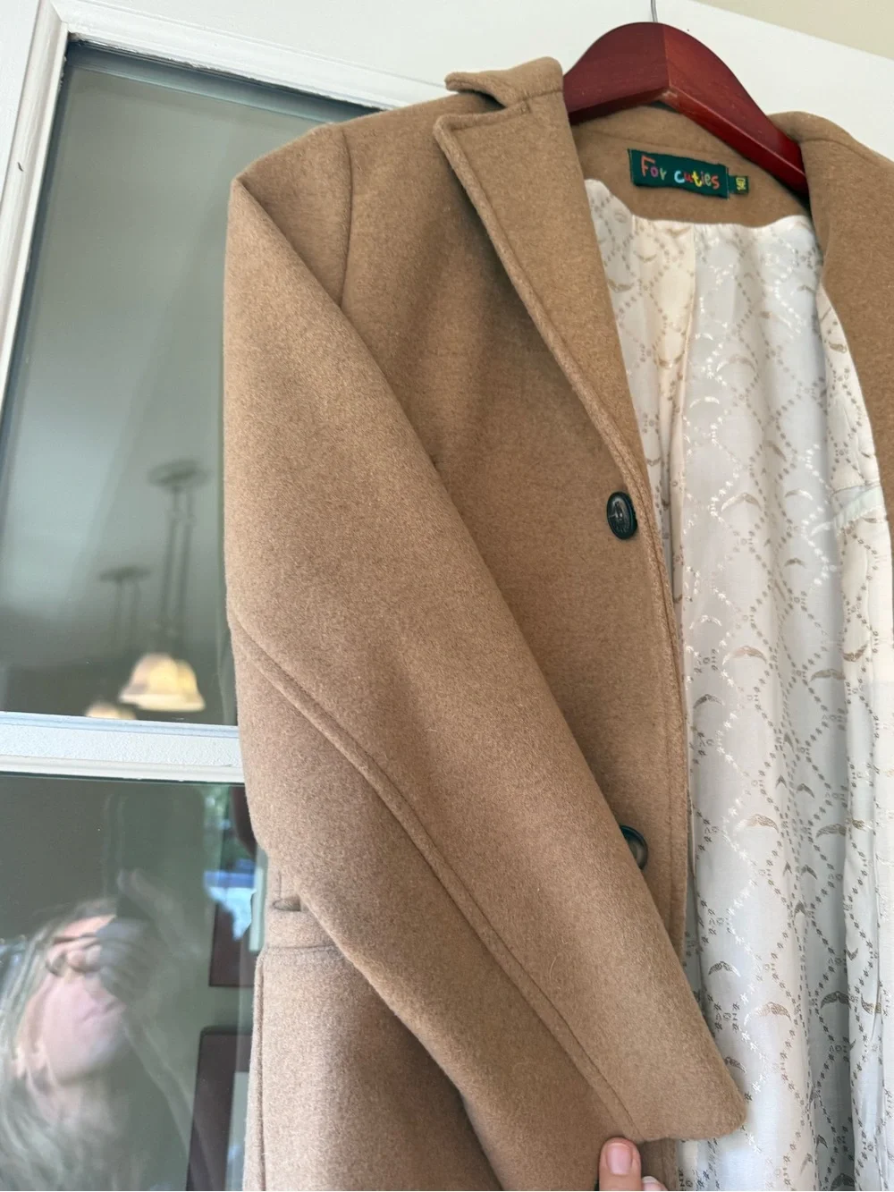 Beautiful Boy's Camel Wool-Blend Overcoat